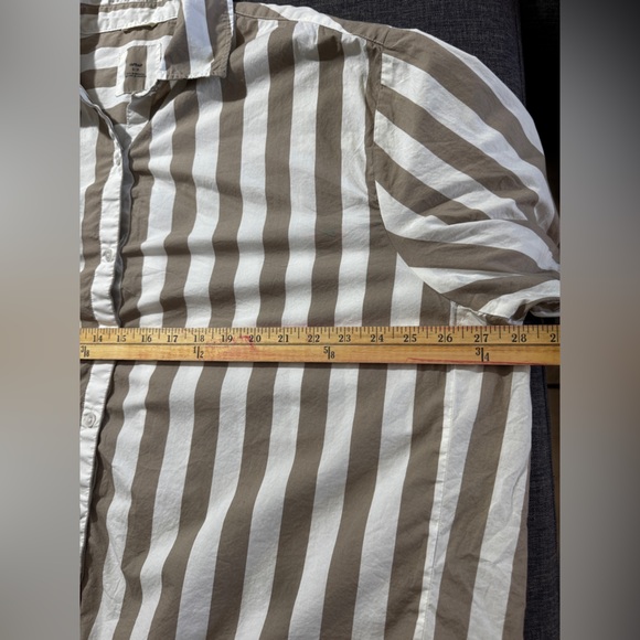 Aerie Good Day Button Down Shirt Striped
Beige Size Small P - Picture 14 of 15